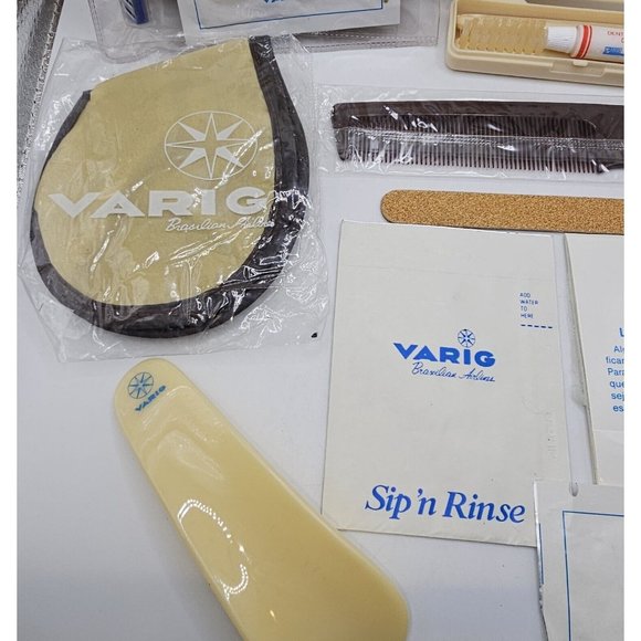 Vintage Varig Brazilian Airlines Business First Class Toiletry/Amenities Kit Bag - Picture 3 of 16